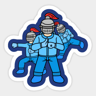 Cartoon Knight Martial Arts Sticker